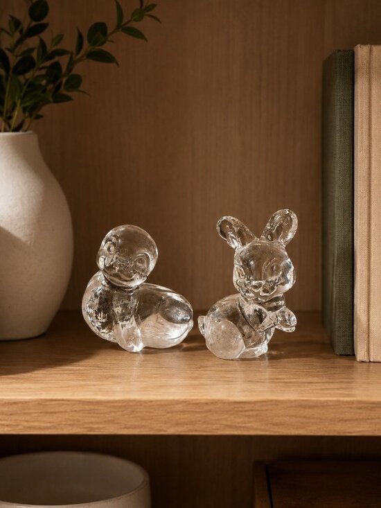 Töpfer-Haus Other - Vintage Clear Glass Seal and Bunny Figurines Töpfer-Haus Germany Art Glass